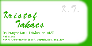 kristof takacs business card